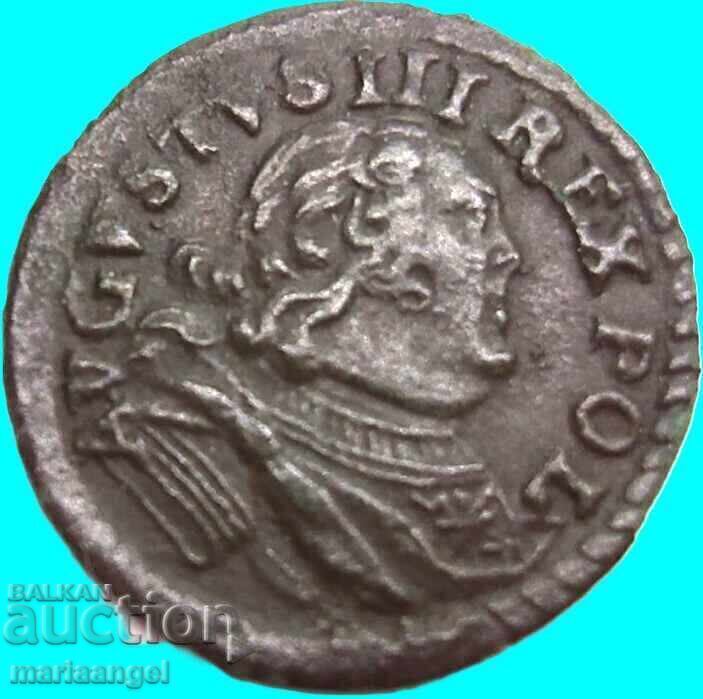 Polonia 1 groș 1753 August cupru