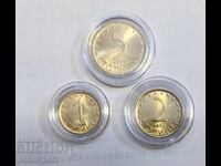 Lot 1, 2 și 5 stotinki 1999 UNC