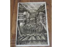 Elka Naĭdenova Risunka Litografiya grafika Rilski Manastir
