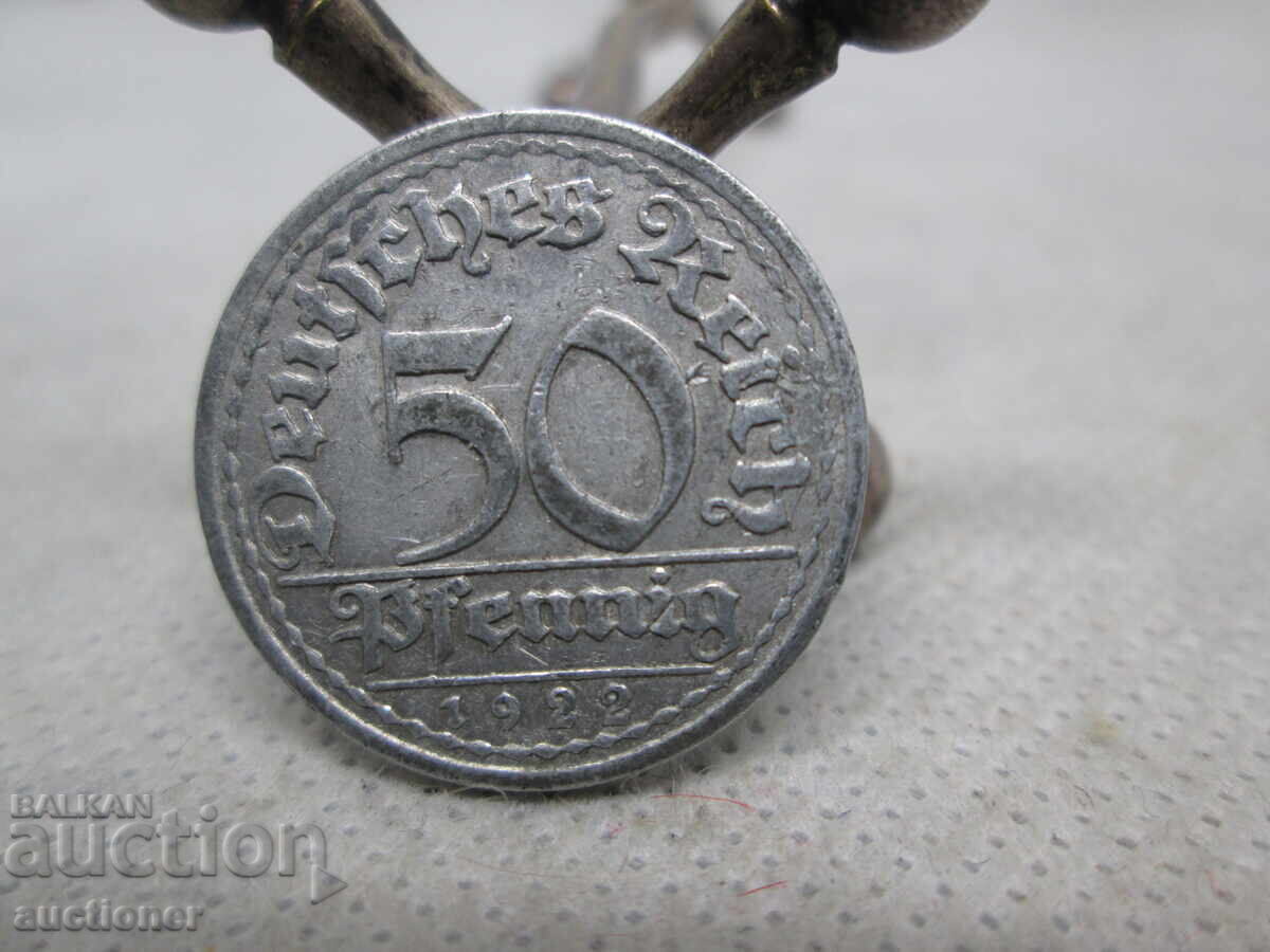 50 PFENNING 1922 ALUMINIU cu preț € 1.50 | 2.93 BGN