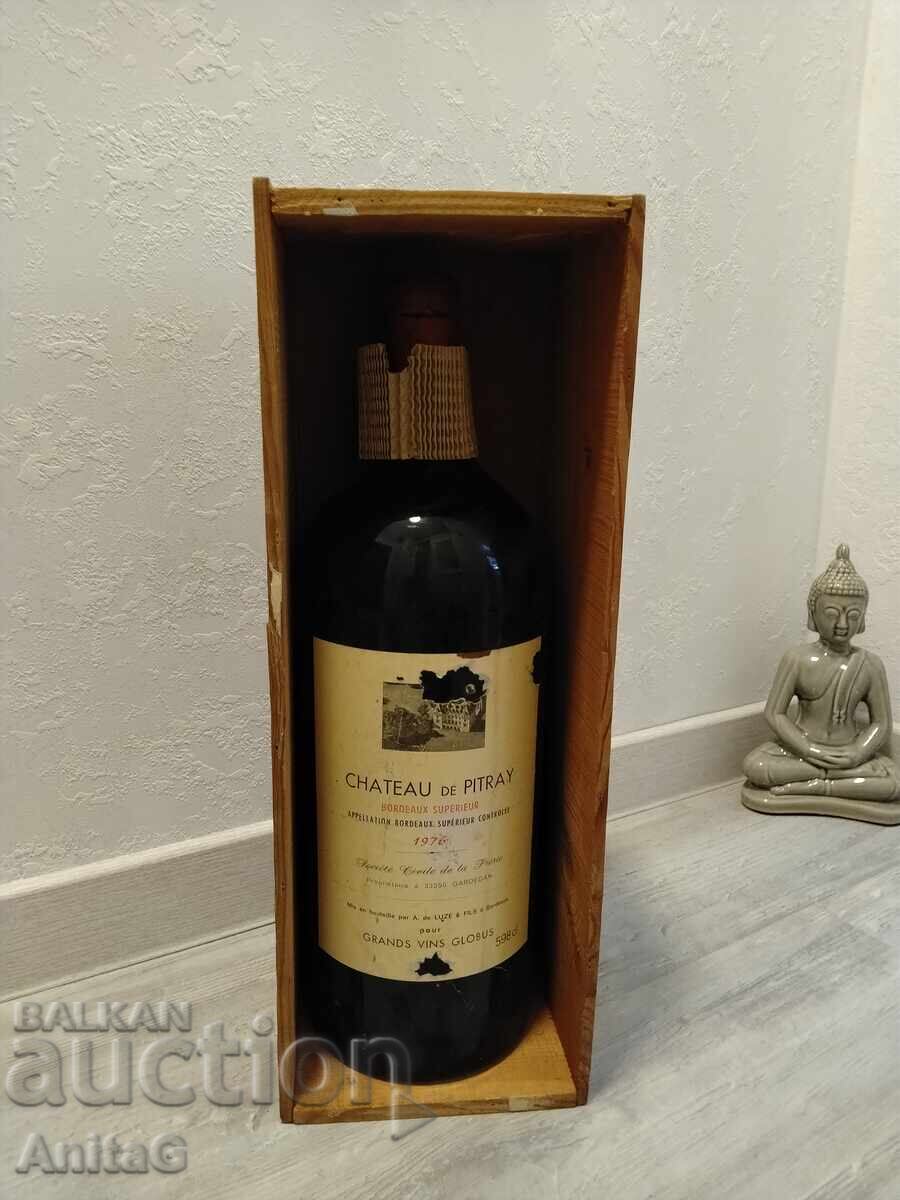 Sticlă de vin 6L Chateau de Pitray 1976 - 6