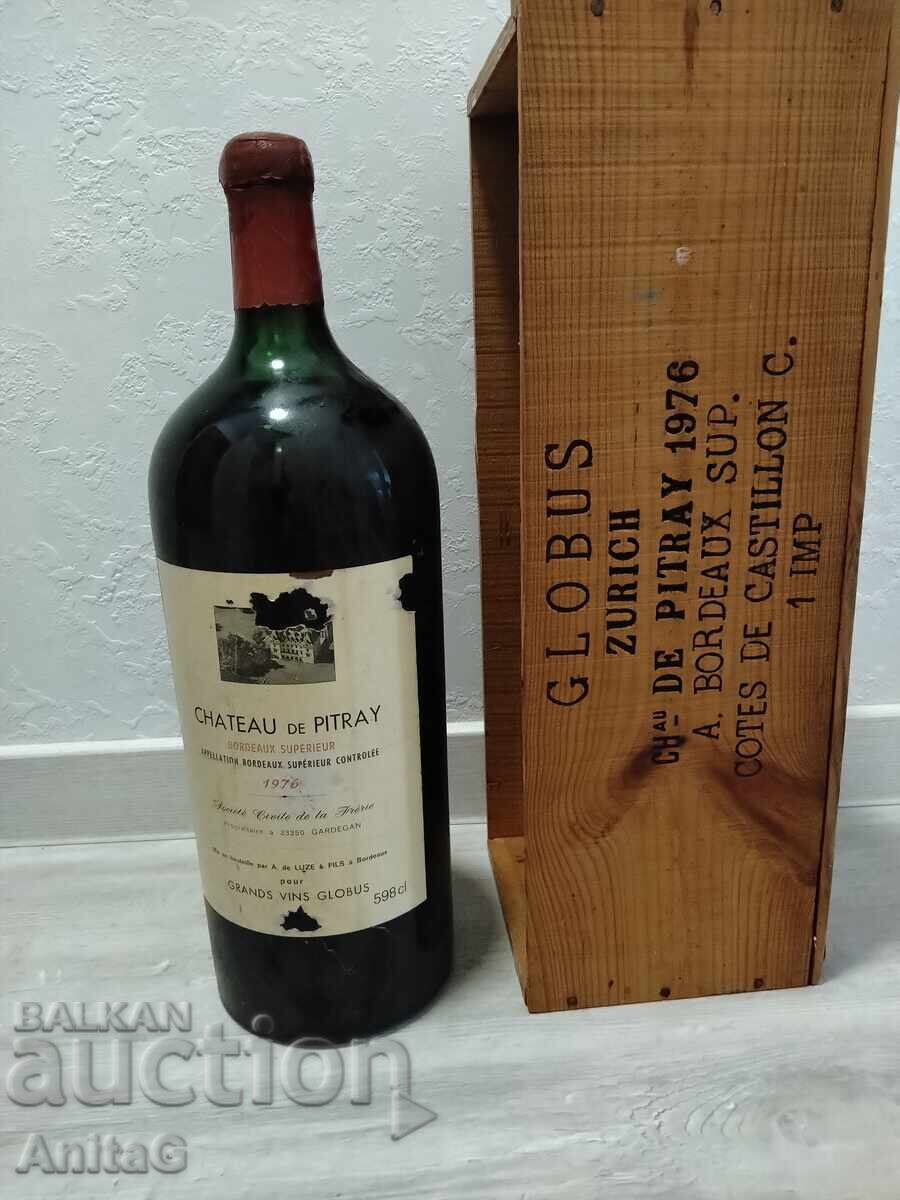 Sticlă de vin 6L Chateau de Pitray 1976