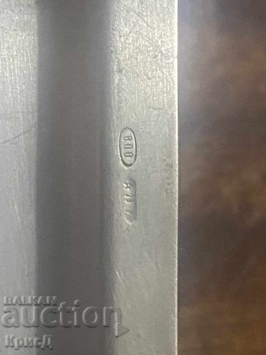 Παράδοση Ασημένιος παλαιός δίσκος για κοσμήματα ή επαγγελματικές κάρτες