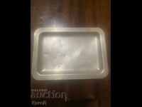 Сребърна старинна табличка за бижута или визитки