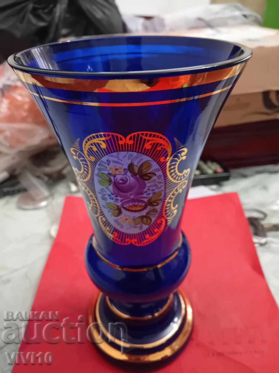 Старинна ваза Бохемия, Чехия 24см с цена € 70.00 | 136.91 лв.