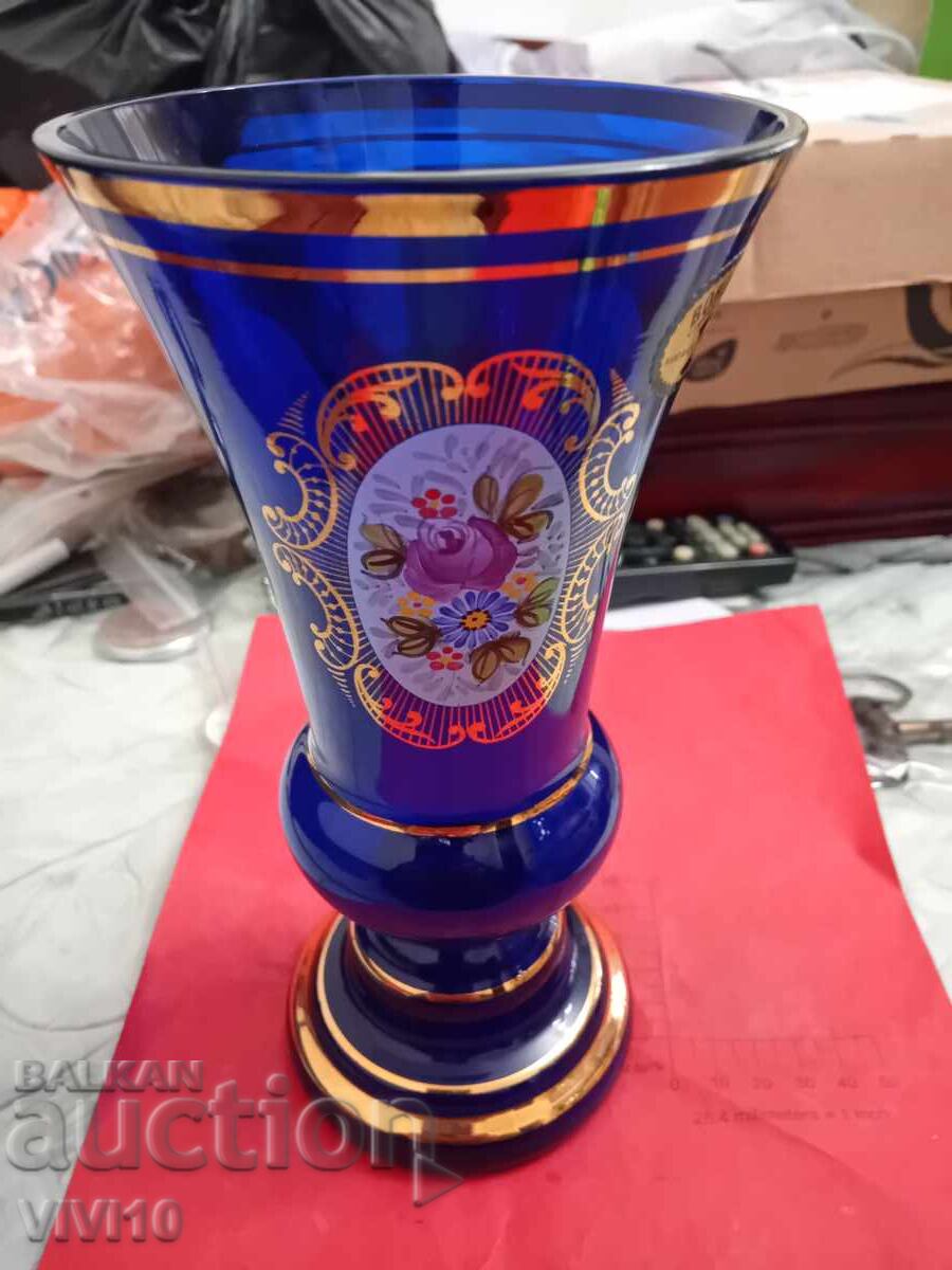 Старинна ваза Бохемия, Чехия 24см