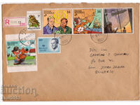 Belgium-R-envelope traveled to BG, with the 1991 Comics series