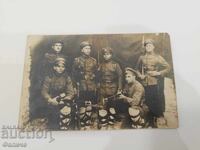 Carte poștală militară rară - soldați cu puști, baionetă