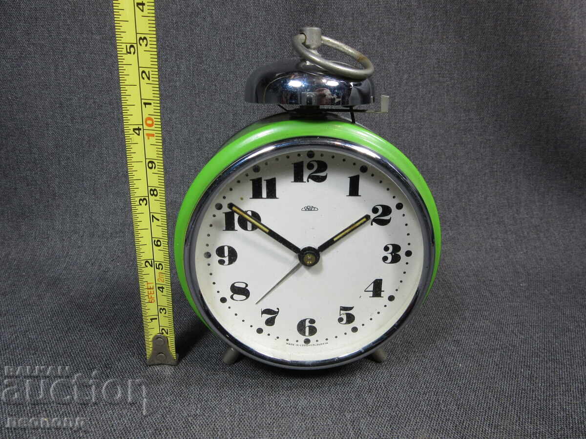 CEAS DEȘTEPTĂTOR MECANIC RETRO VECHI DIN PERIOADA SOCIALISTĂ CEHOSLOVACĂ PRIM - 5