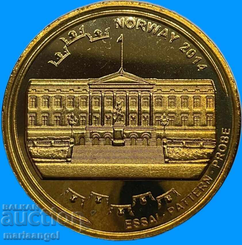 Norvegia 2014 50 Øre (euro cenți) Probă Essei PROOF - 7
