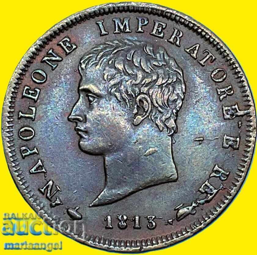 Napoleon 1 Soldo 1813 Italia bronz - 5