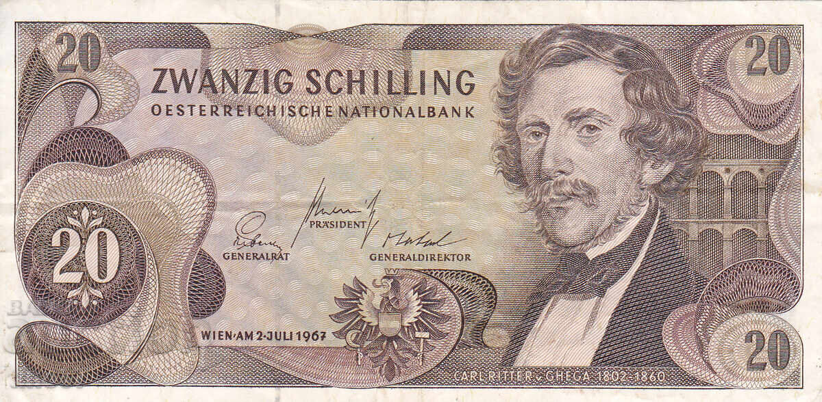 tino37- AUSTRIA - 20 SCHILLINGS - 1967 - VF cu preț € 2.50 | 4.89 BGN