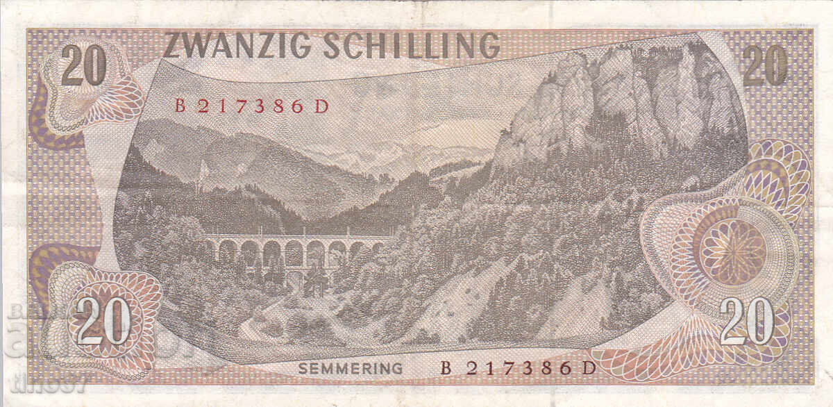 Licitație tino37- AUSTRIA - 20 SCHILLINGS - 1967 - VF