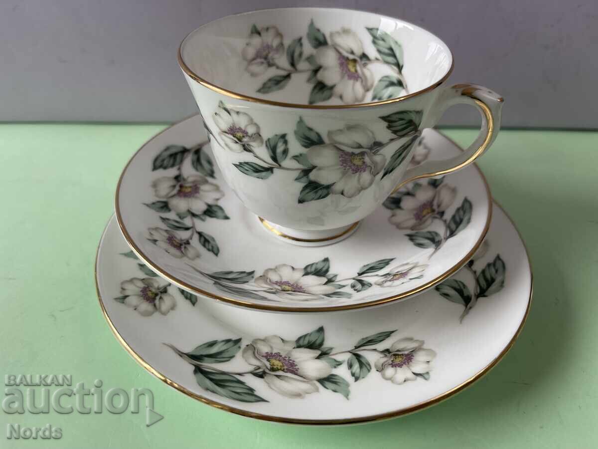 Beautiful English triple tea set with price € 0.01 | 0.02 BGN