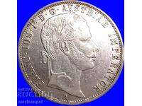 Австрия 1 флорин 1859  А - Вена Франц Йозеф сребро