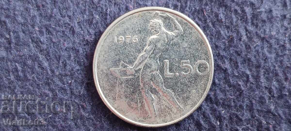 Италия 50 лири 1976
