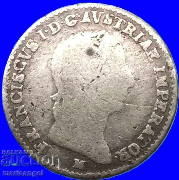 1/4 Liră 1823 Austria pentru Italia M-Milano Lombardia-Veneția cu preț € 21.00 | 41.07 BGN