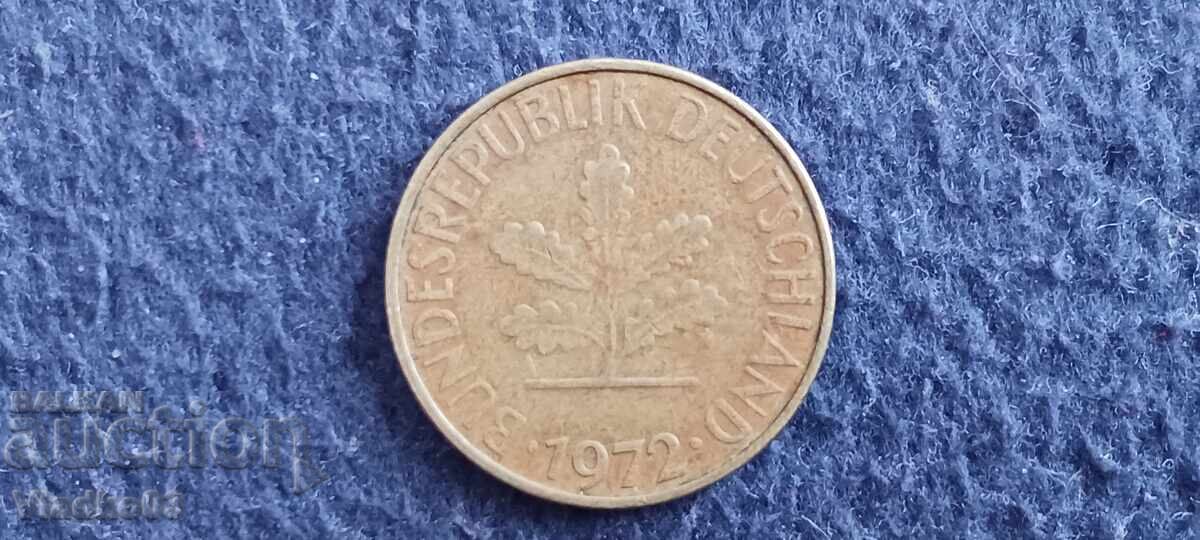 Германия 10 пфенига 1972 с цена € 0.01 | 0.02 лв.