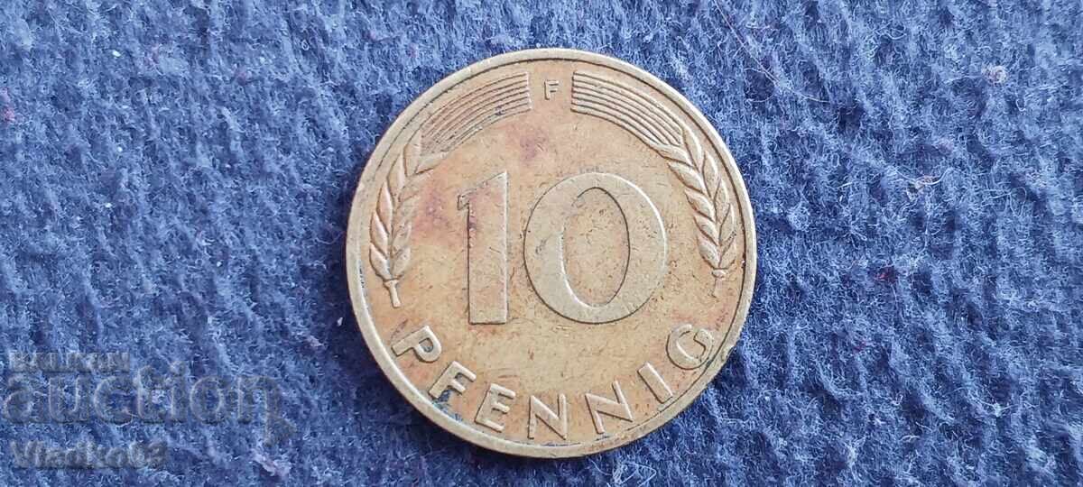 Германия 10 пфенига 1972