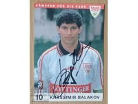 Card of Kr. Balakov with original signature