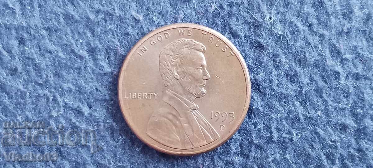 USA 1 cent 1993 with price € 0.01 | 0.02 BGN