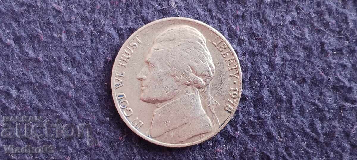 САЩ 5 цента 1978 с цена € 0.01 | 0.02 лв.