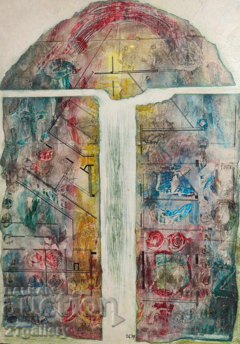 Darina Tsureva (1959 - ) tablou compoziție abstractă cu preț € 450.00 | 880.13 BGN