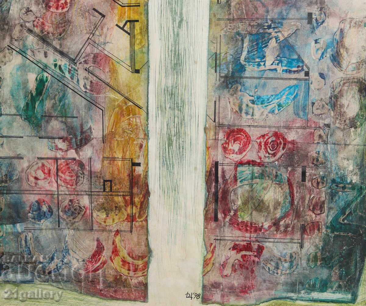 Darina Tsureva (1959 - ) tablou compoziție abstractă - 5