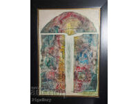 Darina Tsureva (1959 - ) tablou compoziție abstractă