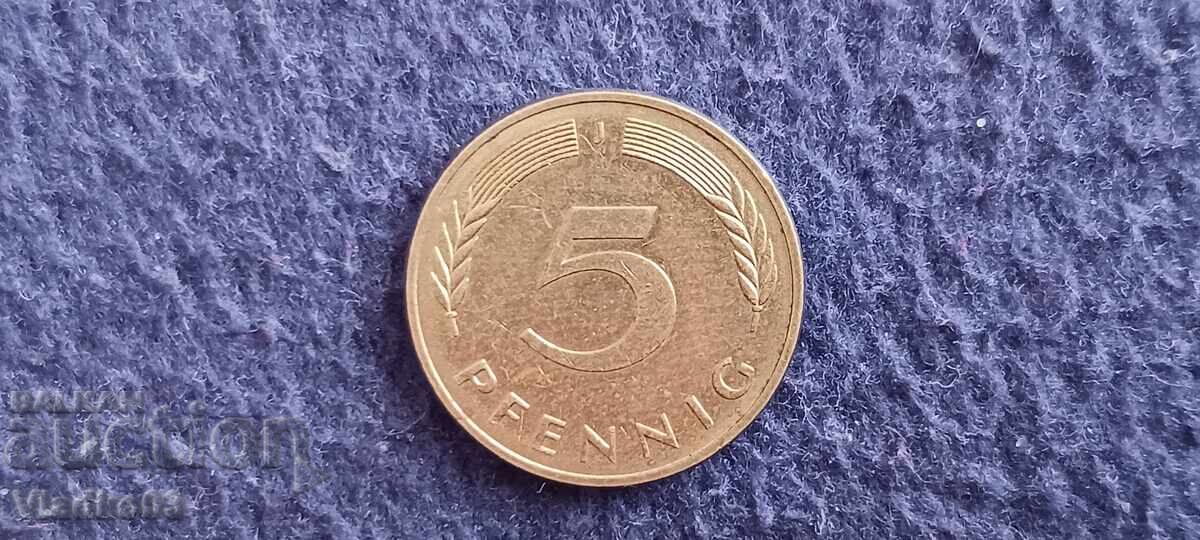 Германия 5 пфенига 1981