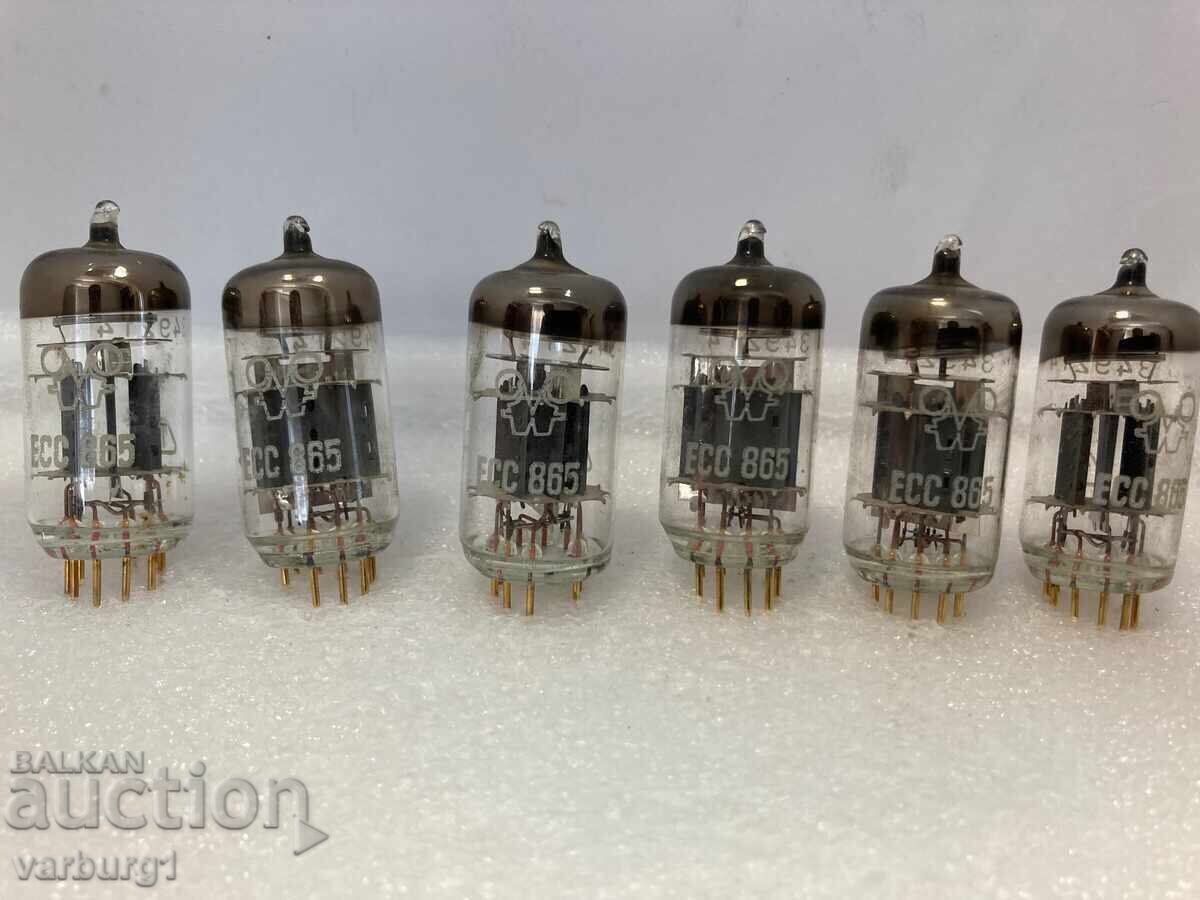 Auction  ECC865 vacuum tubes with gold-plated pins
