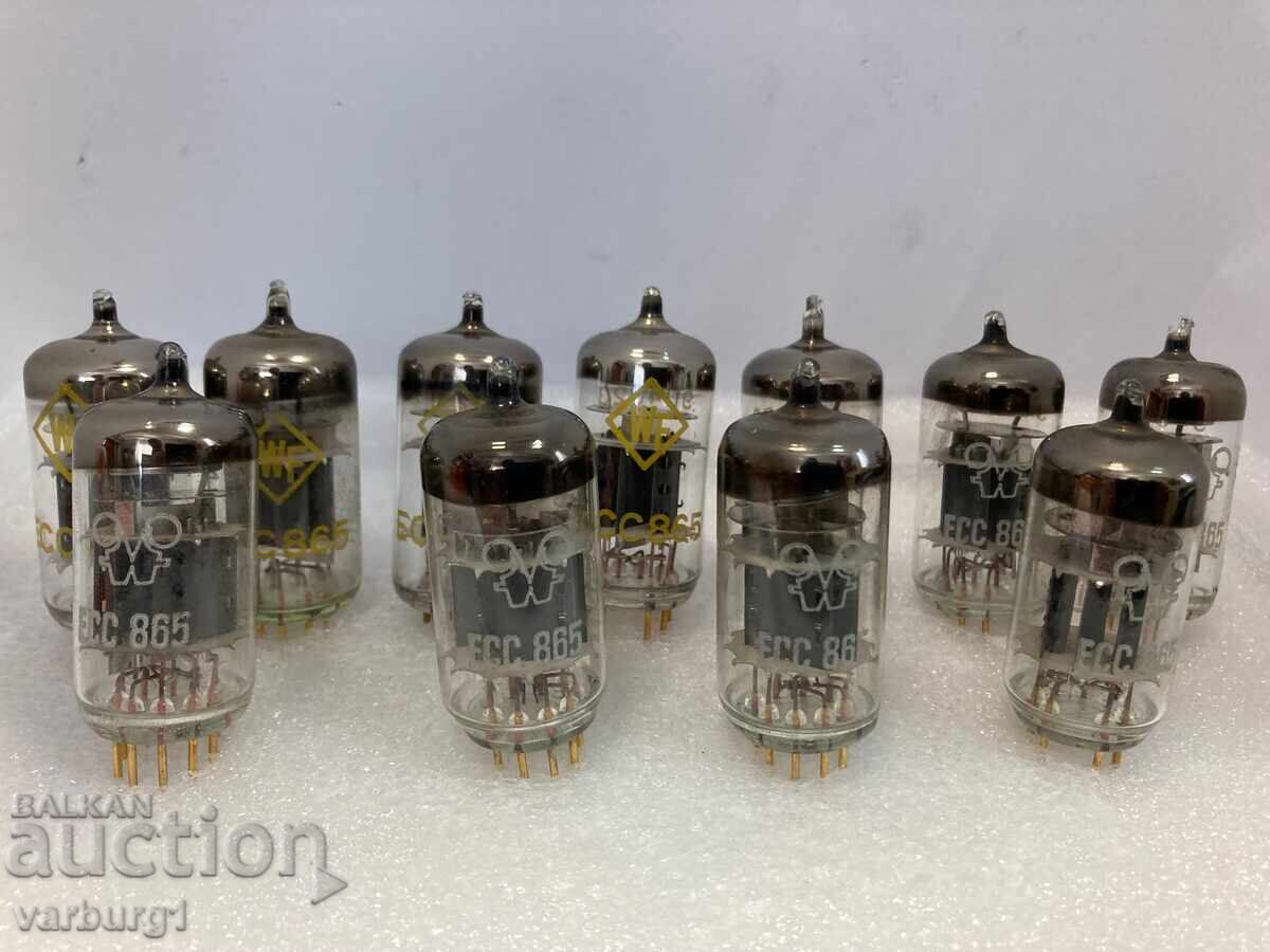 ECC865 vacuum tubes with gold-plated pins