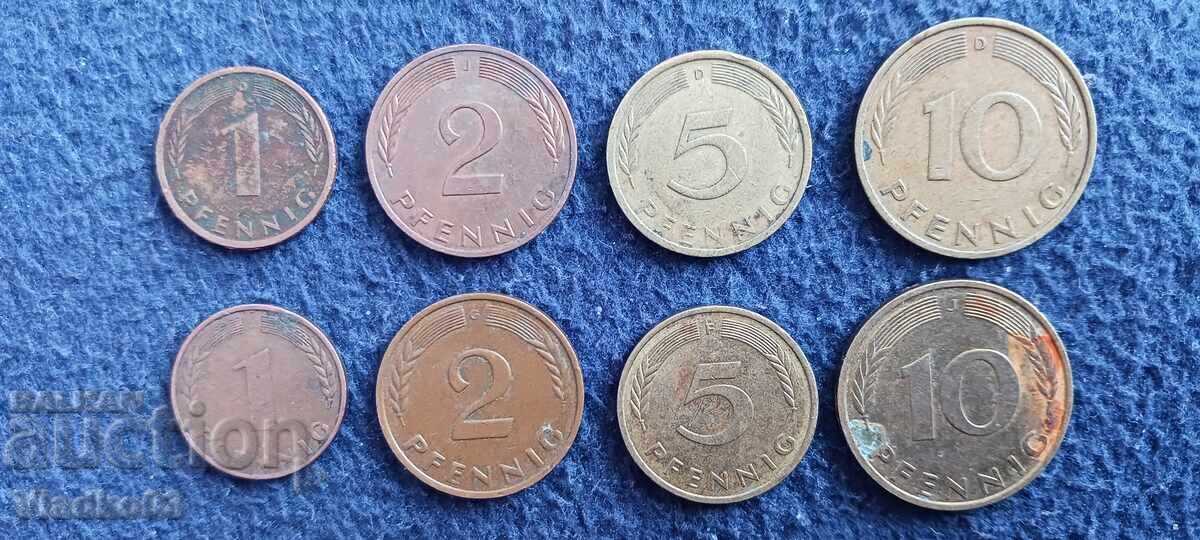 Германия лот 8 монети