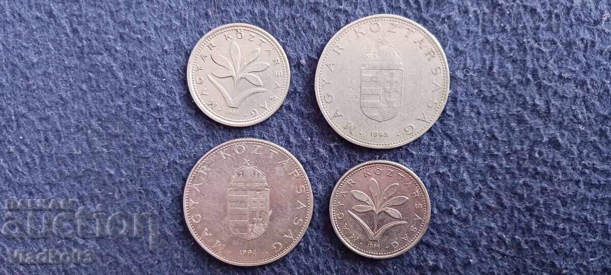 Унгария лот 4 монети с цена € 0.01 | 0.02 лв.