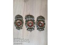 3 Frisian antique clock parts