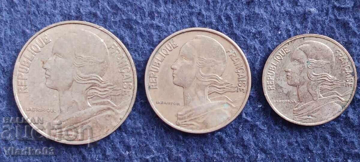 Франция лот 3 монети с цена € 0.01 | 0.02 лв.
