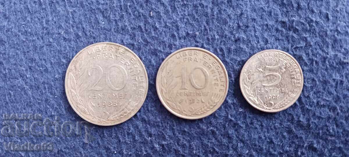 Франция лот 3 монети