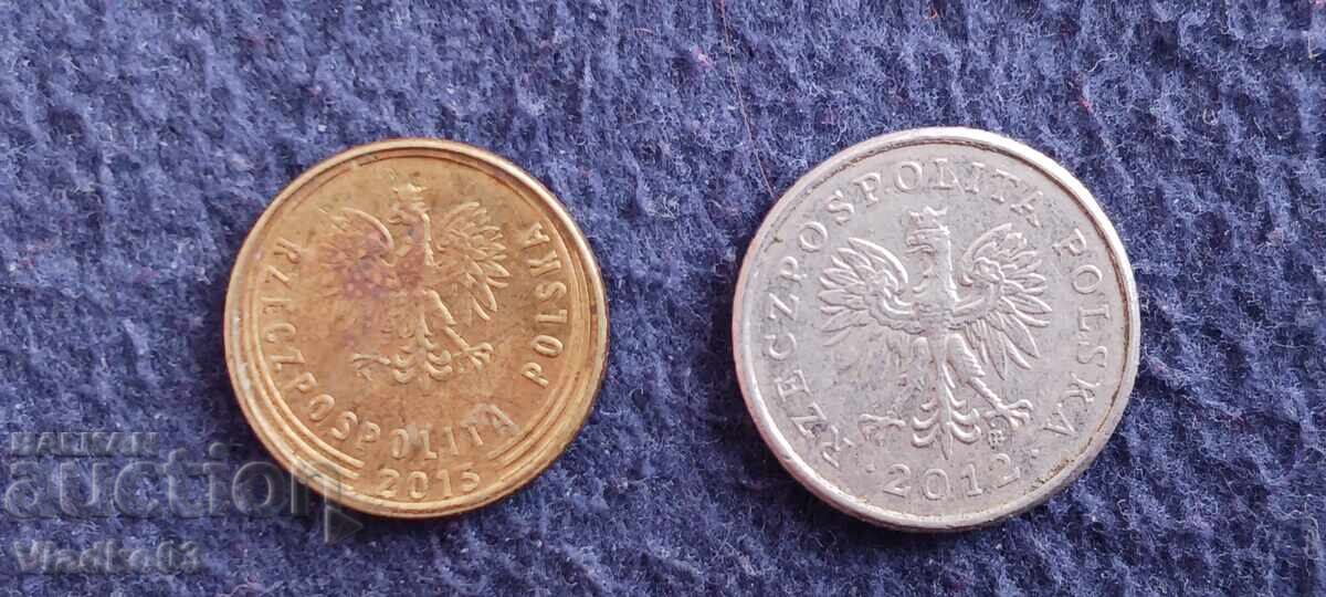 Полша лот 2 монети с цена € 0.01 | 0.02 лв.