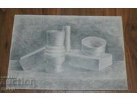 Desen vechi de maestru, creion, natură moartă