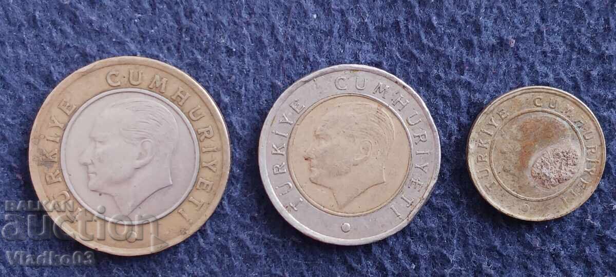 Turkey lot of 3 coins with price € 0.01 | 0.02 BGN