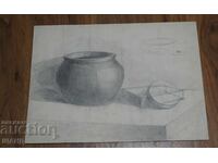 Desen vechi de maestru, creion, natură moartă