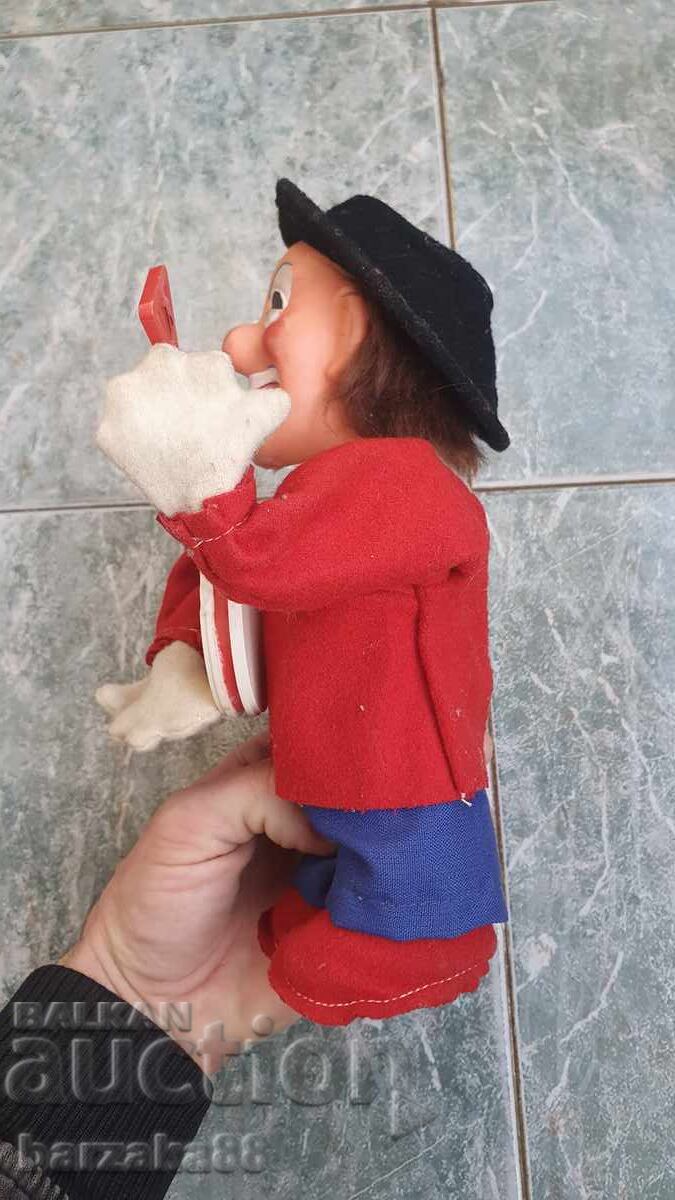 Стара механична играчка Клоун с ключ - 6