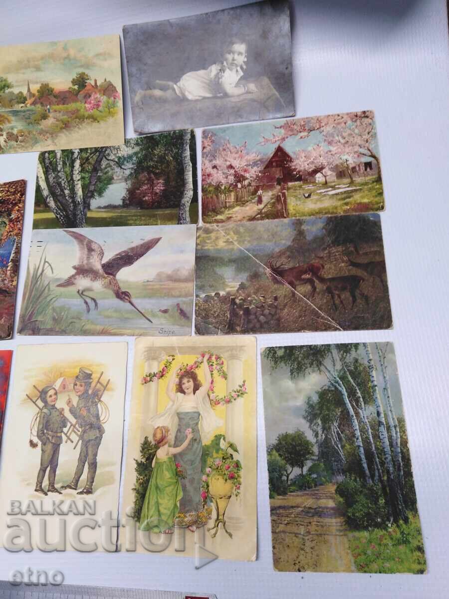 Licitație 14 bucăți CĂRȚI POȘTALE REGALE COLORATE DIN ANII '20