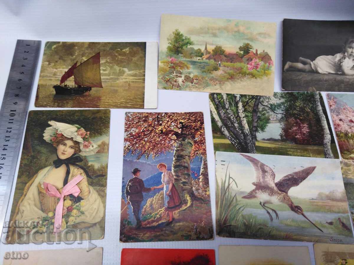 Livrarea 14 bucăți CĂRȚI POȘTALE REGALE COLORATE DIN ANII '20