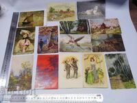 14 broya TSVETNI TSARSKI POSHTENSKI KARTICHKI OT 20-te godini