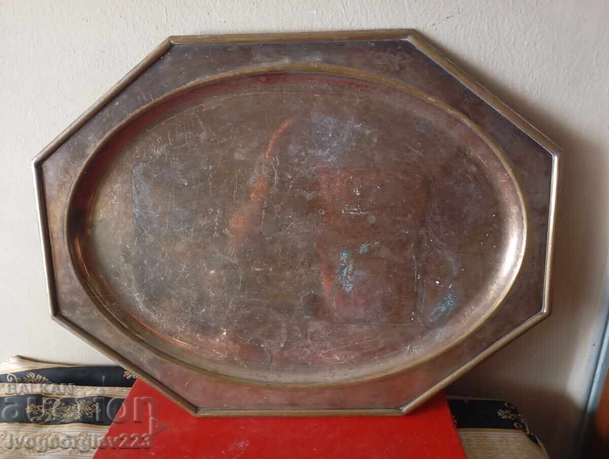 Tavă vintage argintată