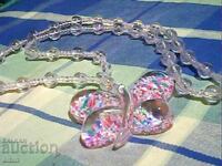 Beautiful quartz necklace with a large butterfly