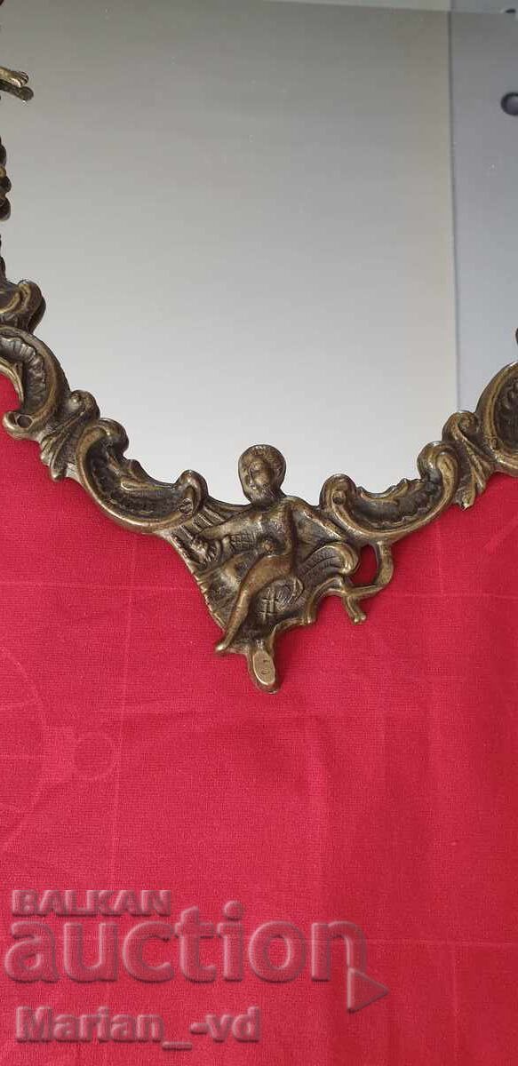 Vintage French brass wall mirror with price € 70.00 | 136.91 BGN