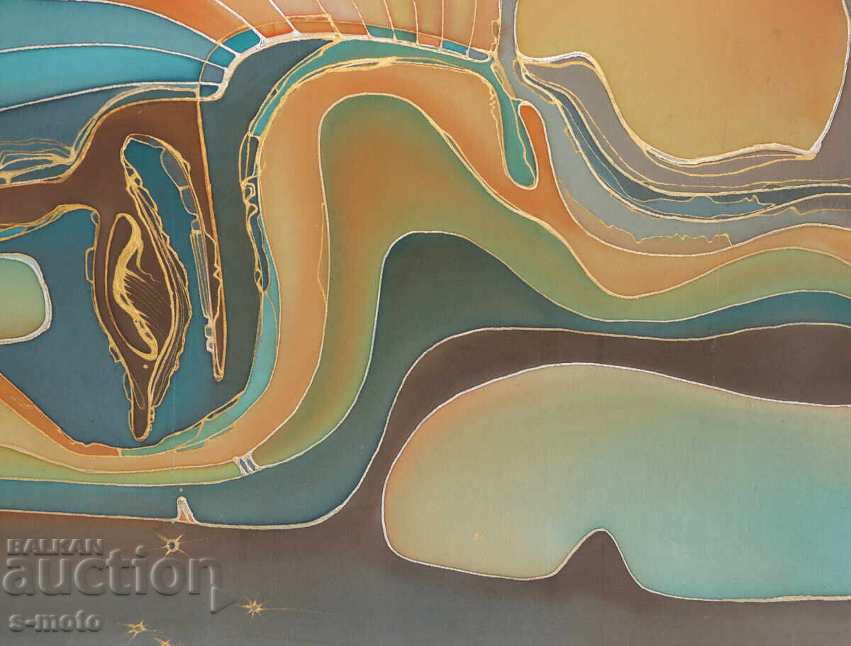 Tablou compoziție abstractă peisaj batik 2003 - 6