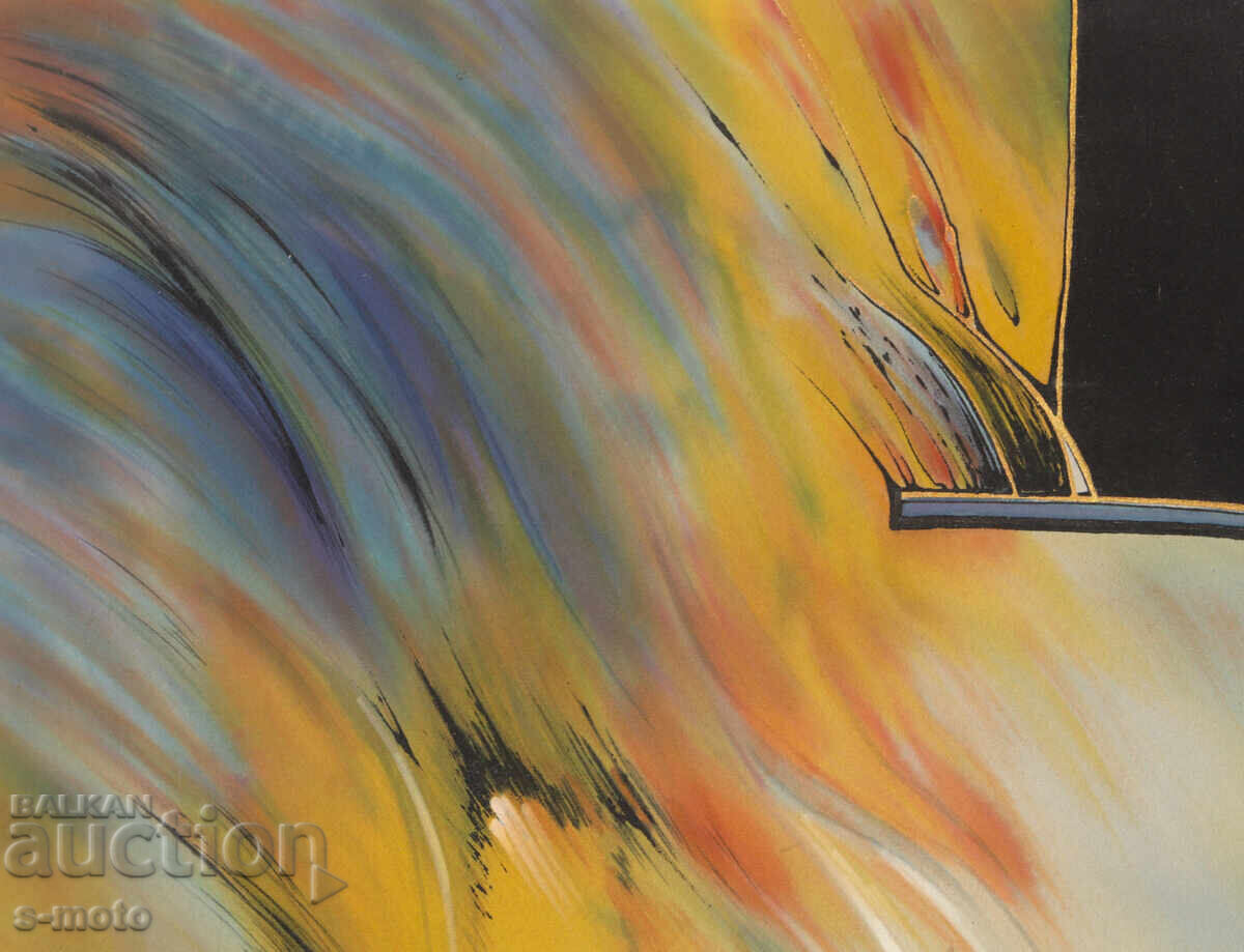 Delivery of Abstract composition landscape batik painting 2003